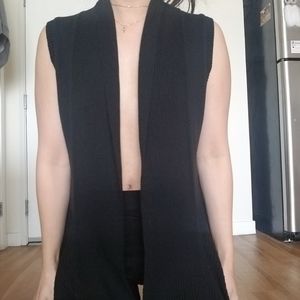 Black knit vest jacket